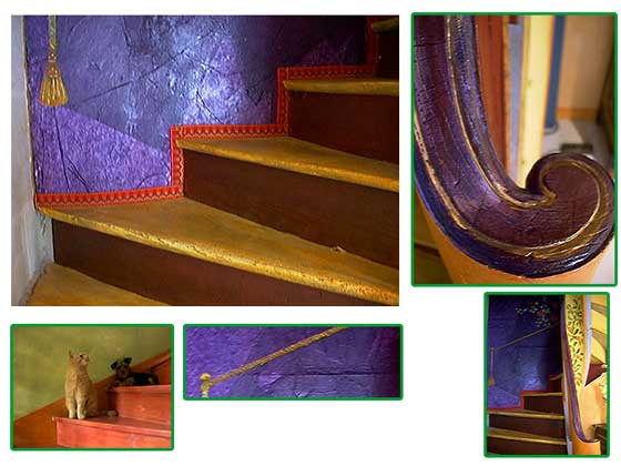 décoration : escalier peint