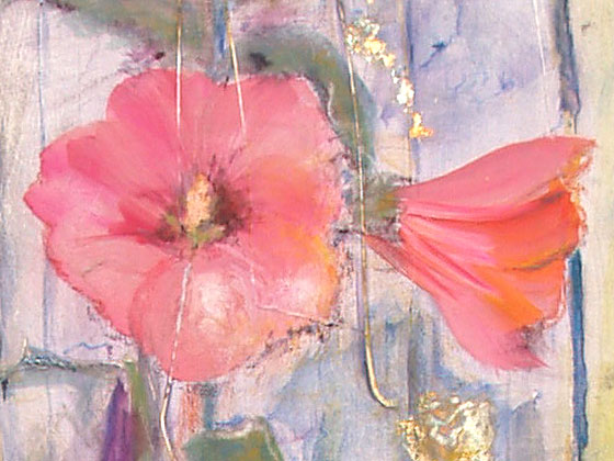 Impression de rose trémière