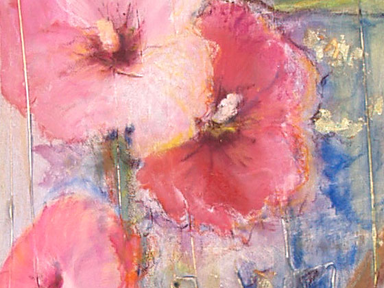 Impression de rose trémière
